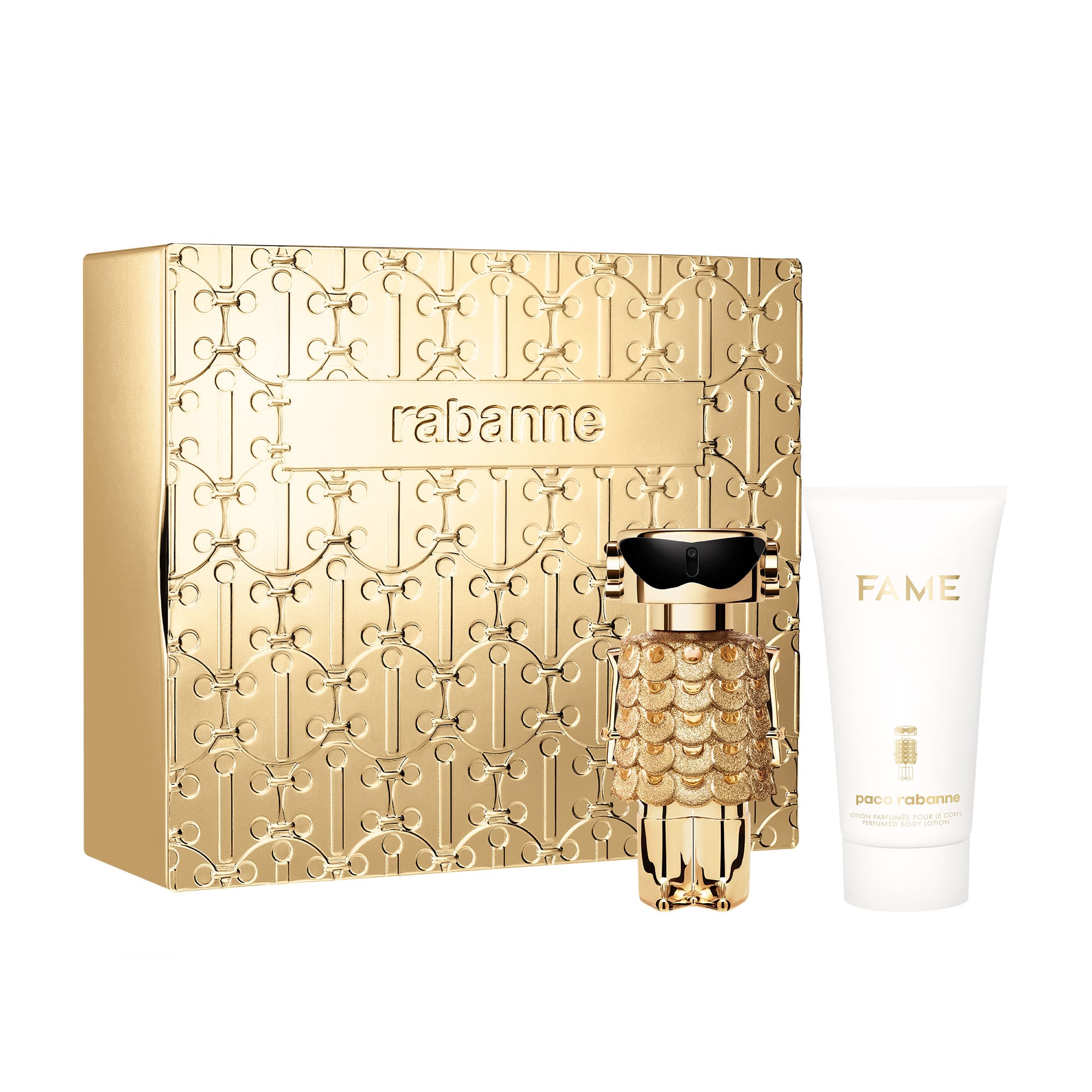 Парфумований набір жіночий Rabanne Fame Intense (парфумована вода, 50 мл + лосьйон для тіла, 75 мл)